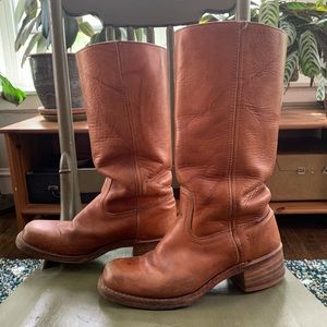 Vintage Frye Campus Boots, Cognac, 7.5